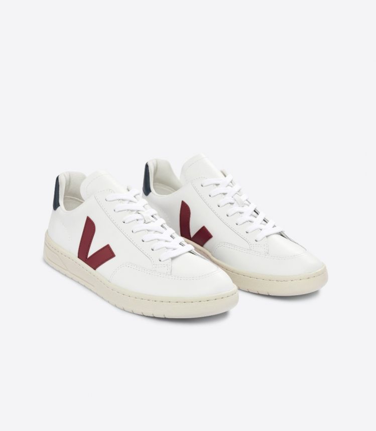 V-12 LEATHER WHITE MARSALA NAUTICO