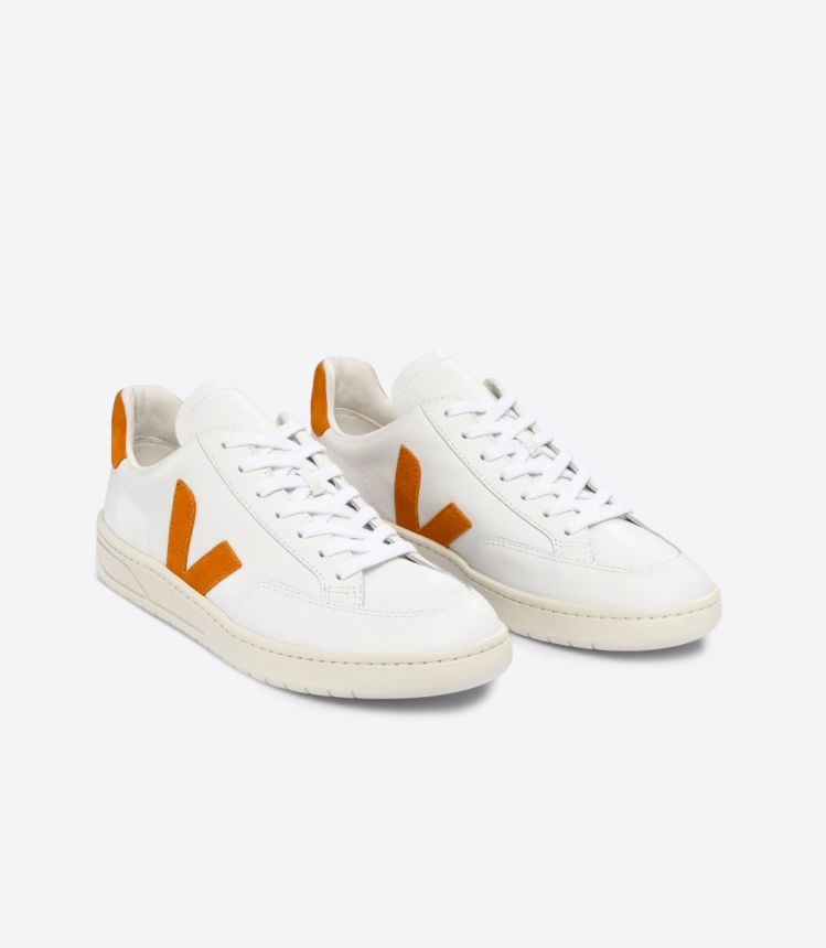V-12 LEATHER WHITE PUMPKIN