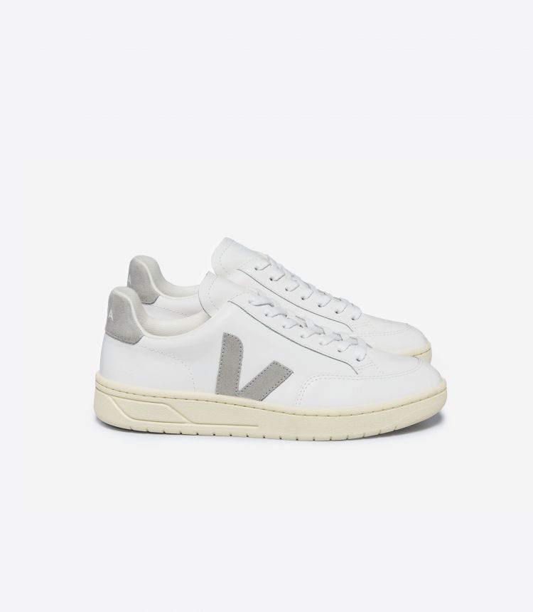 V-12 LEATHER WHITE LIGHT GREY