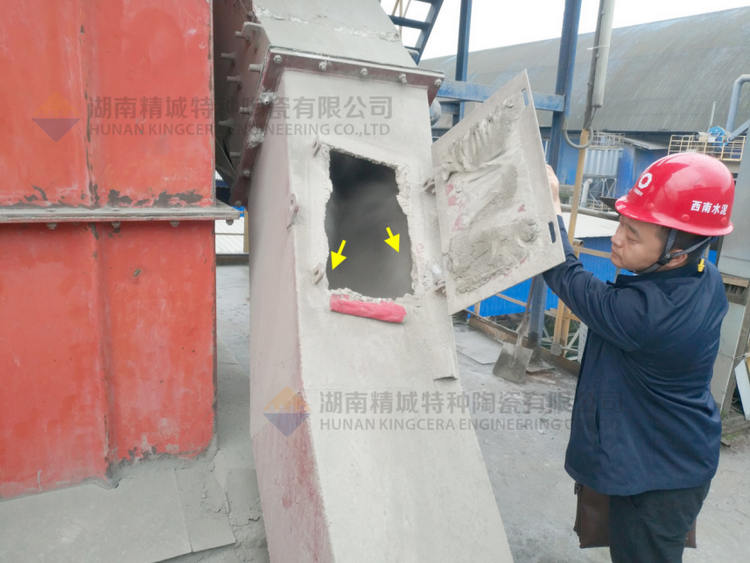 888集团特瓷牌耐磨陶瓷内衬下料溜槽