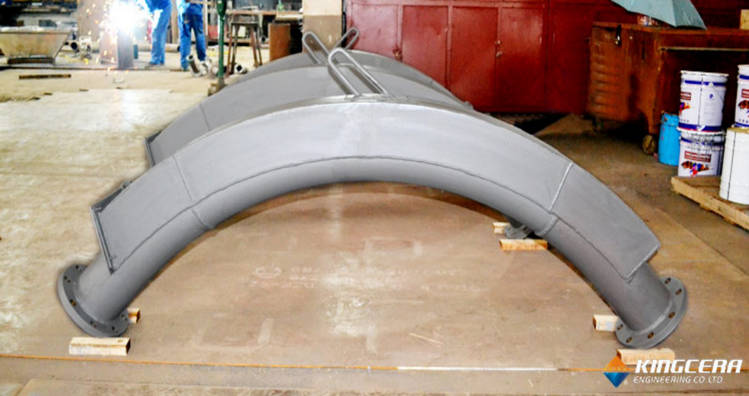 脱硫管路内衬耐磨陶瓷的成功案例