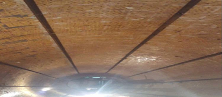 湖北某烧结厂圆筒混合机使用888集团耐磨陶瓷衬板